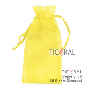 BOLSA AMARILLO ORGANZA 25X15CM HS2628-3 x 1